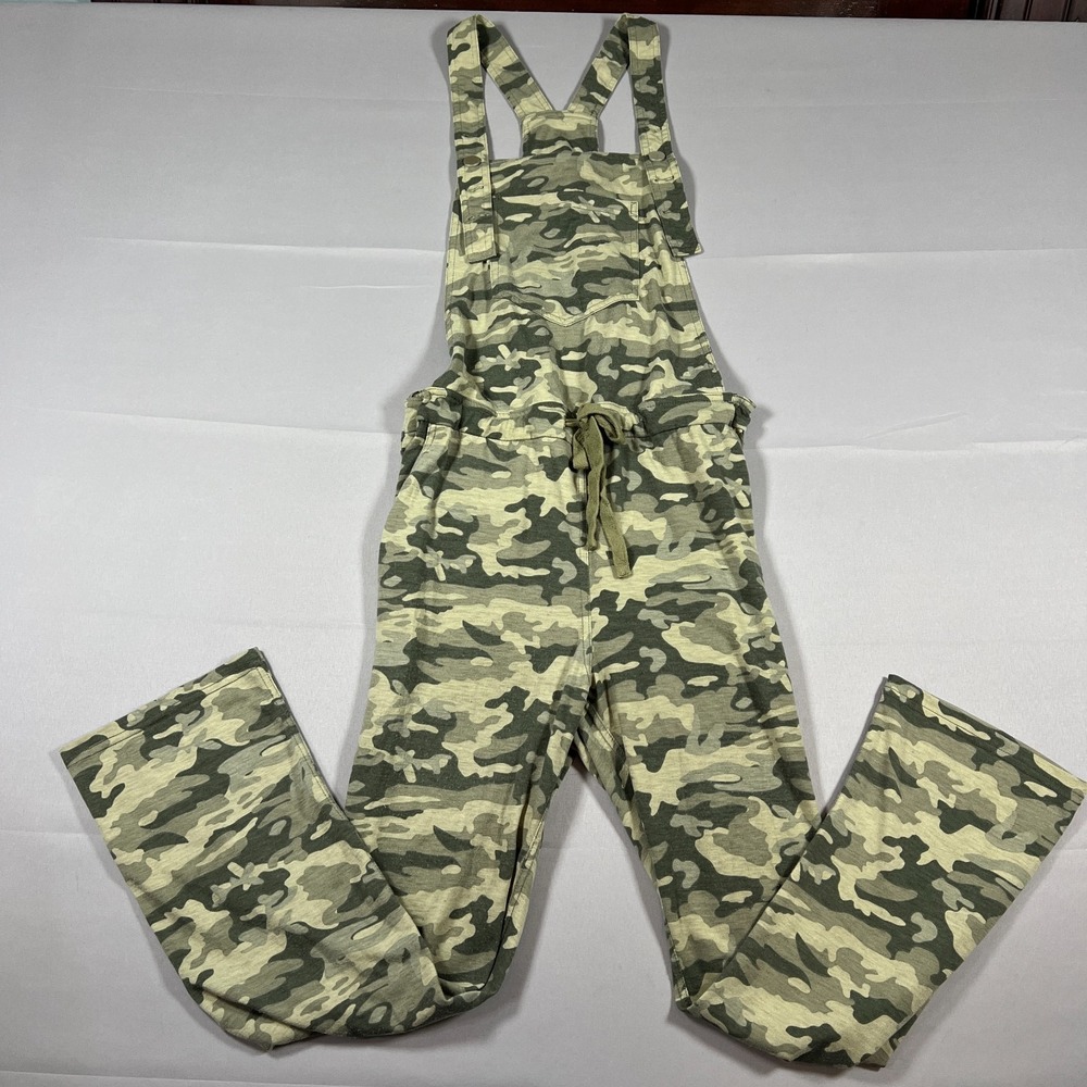 Hem & Thread Overalls One Piece Womens S Multicolor Camouflage Elasticized Cinch